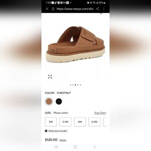 UGG Women Goldenstar Cross Slide Sandals brown